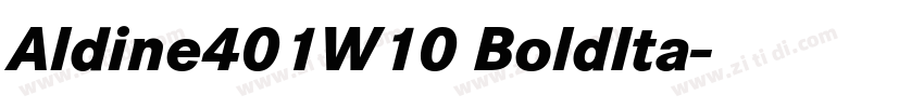 Aldine401W10 BoldIta字体转换